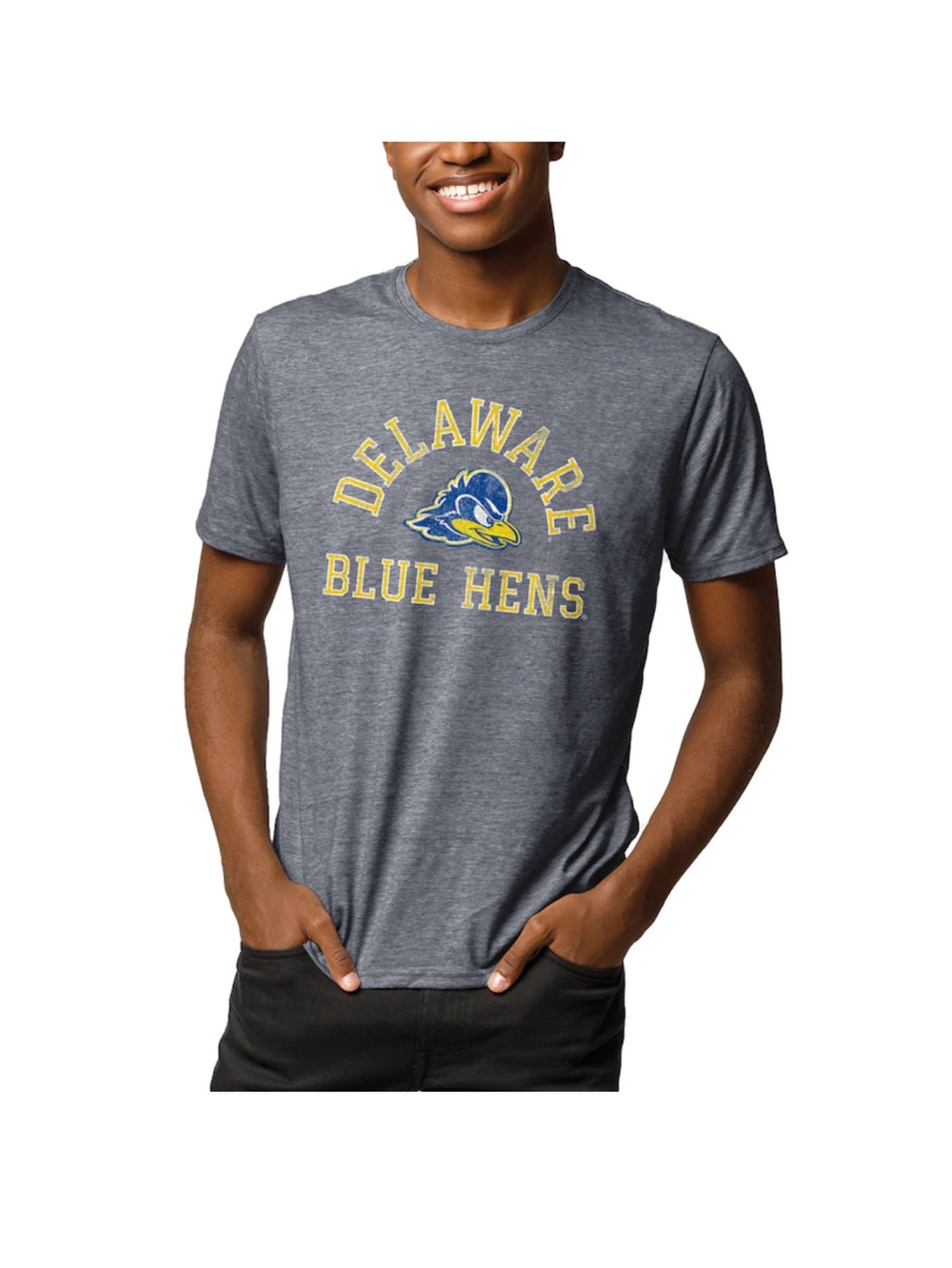 Delaware Blue Hens Gray Graphic Tee UNISEX